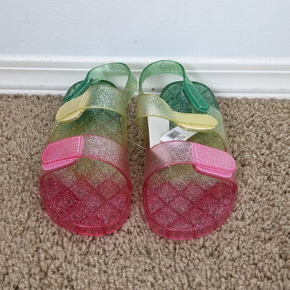 Gap Kids - Rainbow Sparkle Jelly Sandals - Size 1 (NWT) - Picture 2 of 6